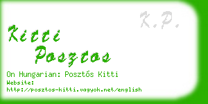 kitti posztos business card
